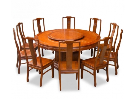 Bộ Bàn Ăn 10 Ghế Gỗ Sồi